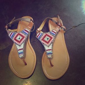 Rue 21  size 6.5 beaded sandals